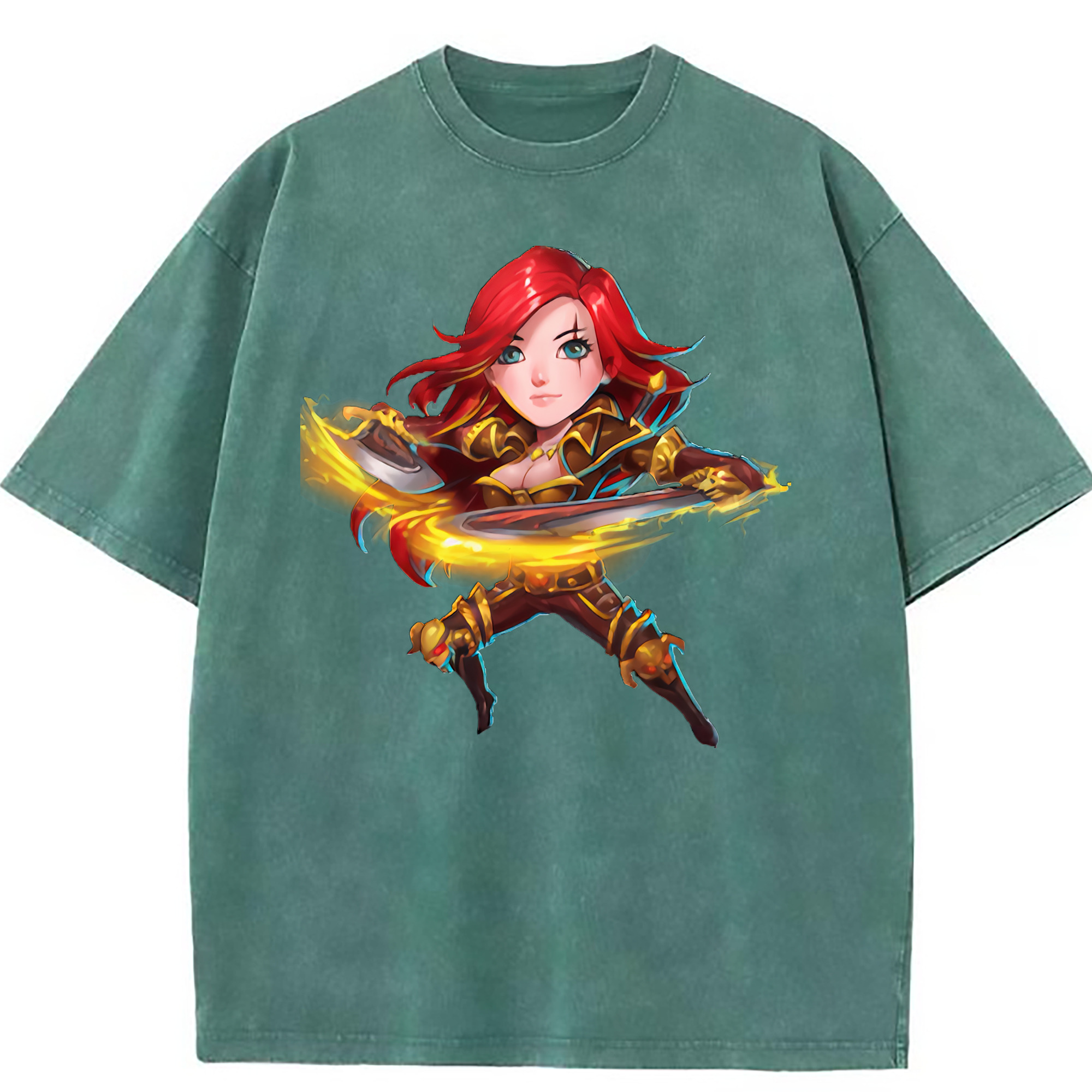 （画像用） リーグ・オブ・レジェンド League of Legends LOL 綿100% ヴィンテージ風 半袖Tシャツ（フロントプリント）